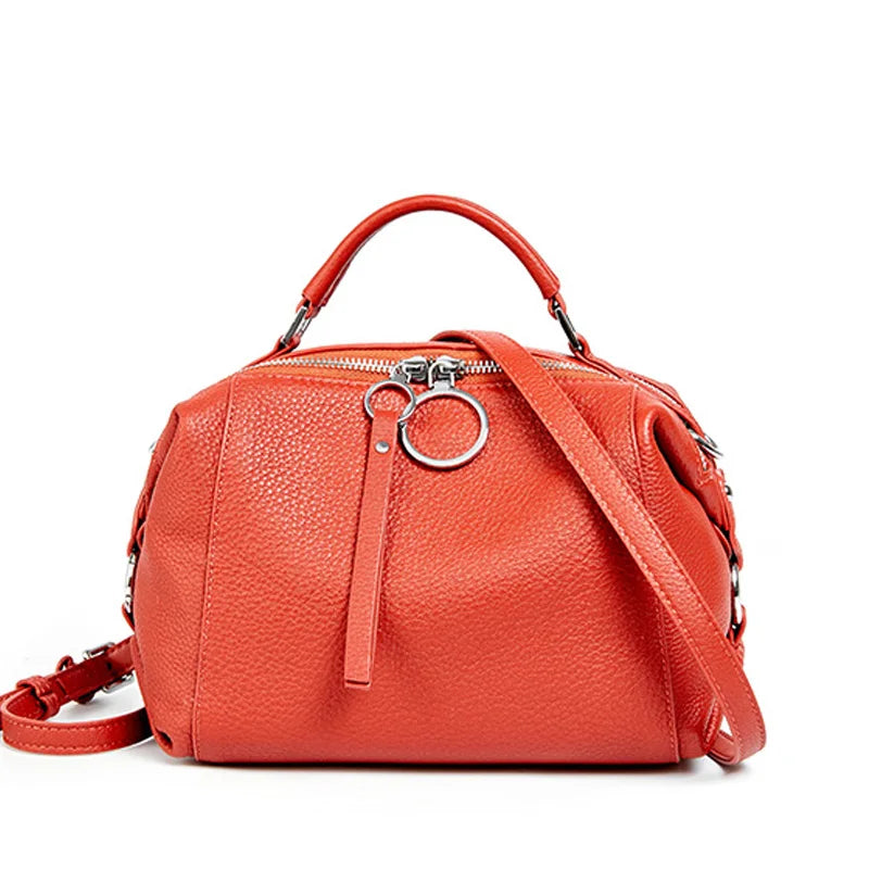 Zency Women's Designers Handbag Genuine Leather Cowhide Crossody Ladies Shoulder Top Handle Satchel 2026 Pillow Bags Shopper