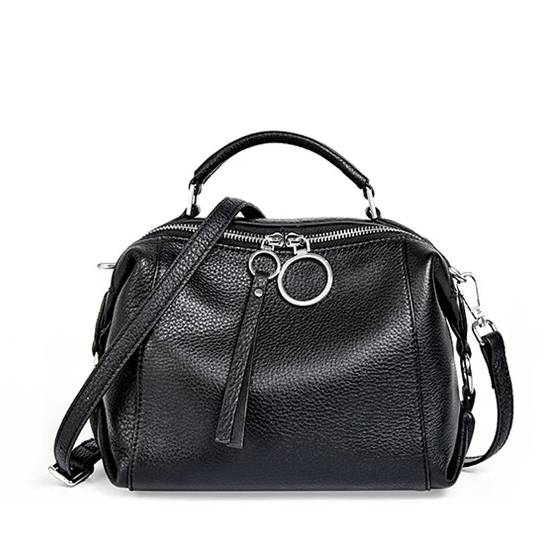 Zency Women's Designers Handbag Genuine Leather Cowhide Crossody Ladies Shoulder Top Handle Satchel 2026 Pillow Bags Shopper