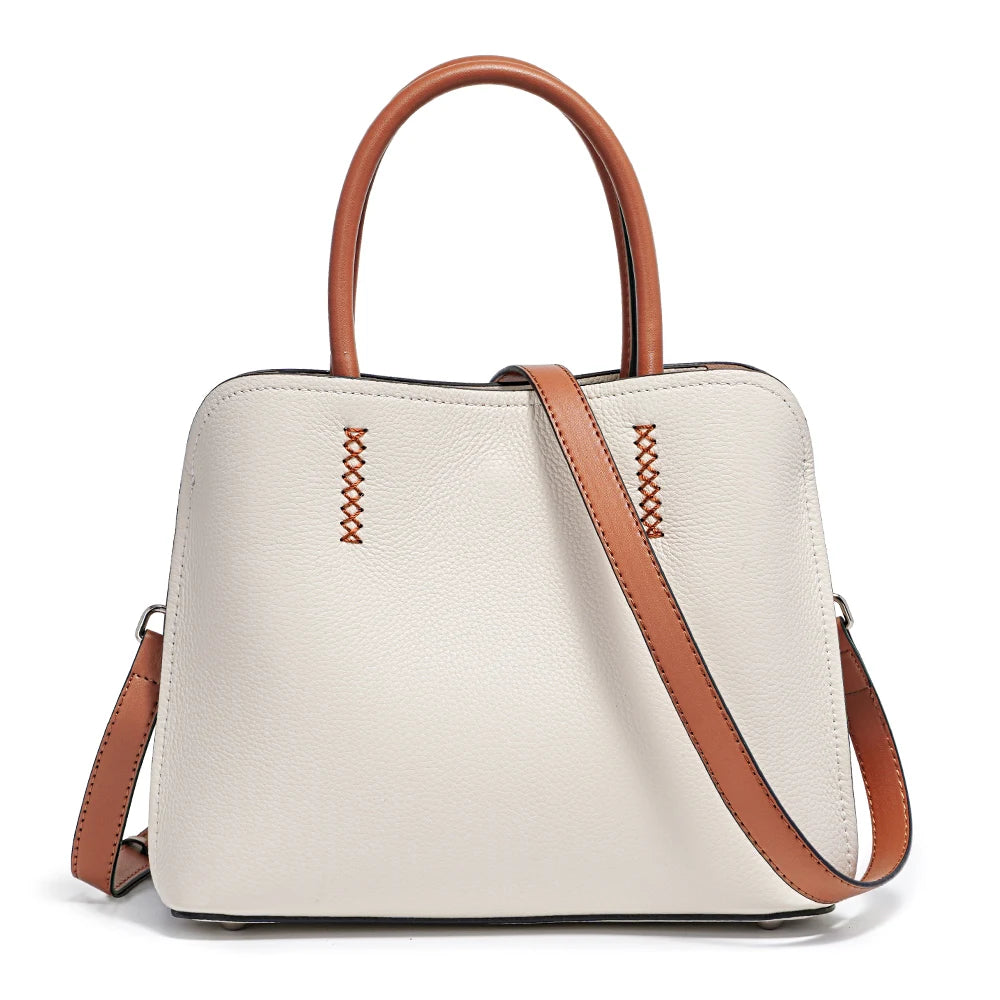 Zency Women's Genuine Leather Shopper Bag Designer Shoulder Bags Luxury Handbag Large Bucket Bag Tote Cross Body Bolso De Mujer