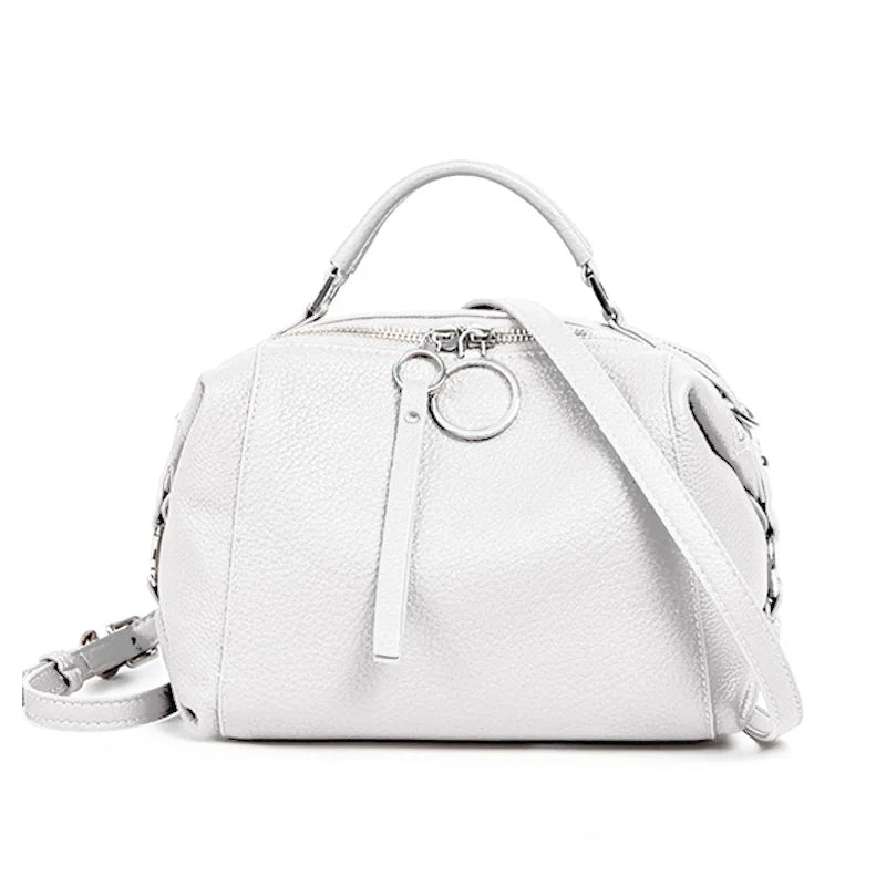 Zency Women's Designers Handbag Genuine Leather Cowhide Crossody Ladies Shoulder Top Handle Satchel 2026 Pillow Bags Shopper