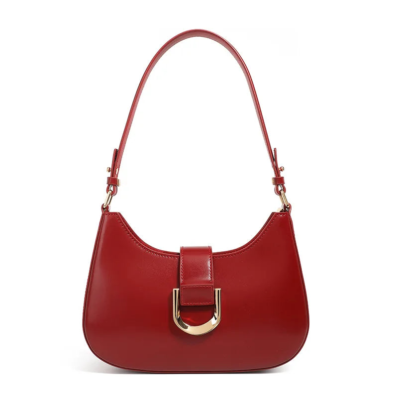 Zency Women's Brown Leather Shoulder Bag Luxury Designer Handbag Fashion Ladies Top Handle Crossbody Bag for Dating Shopper