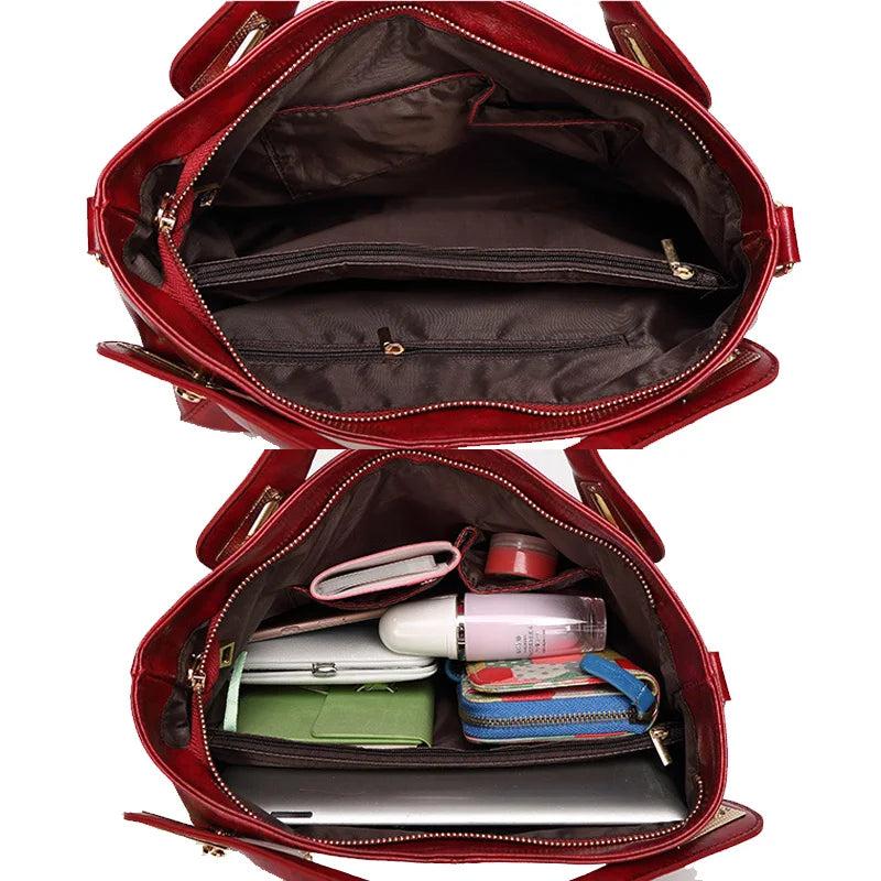 Zency Soft Artificial Leather Handbag Luxury Elegant Design Women's Messenger Bags Large Capacity Shoulder Crossbody Bag