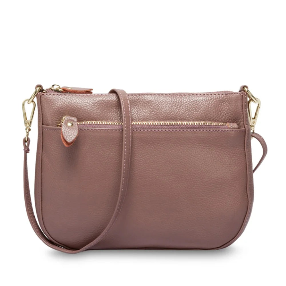 Zency Fashion Women Crossbody Bag 100% Genuine Leather Brown Handbag Small Flap Bags Simple Lady Shoulder Purse Messenger Wallet