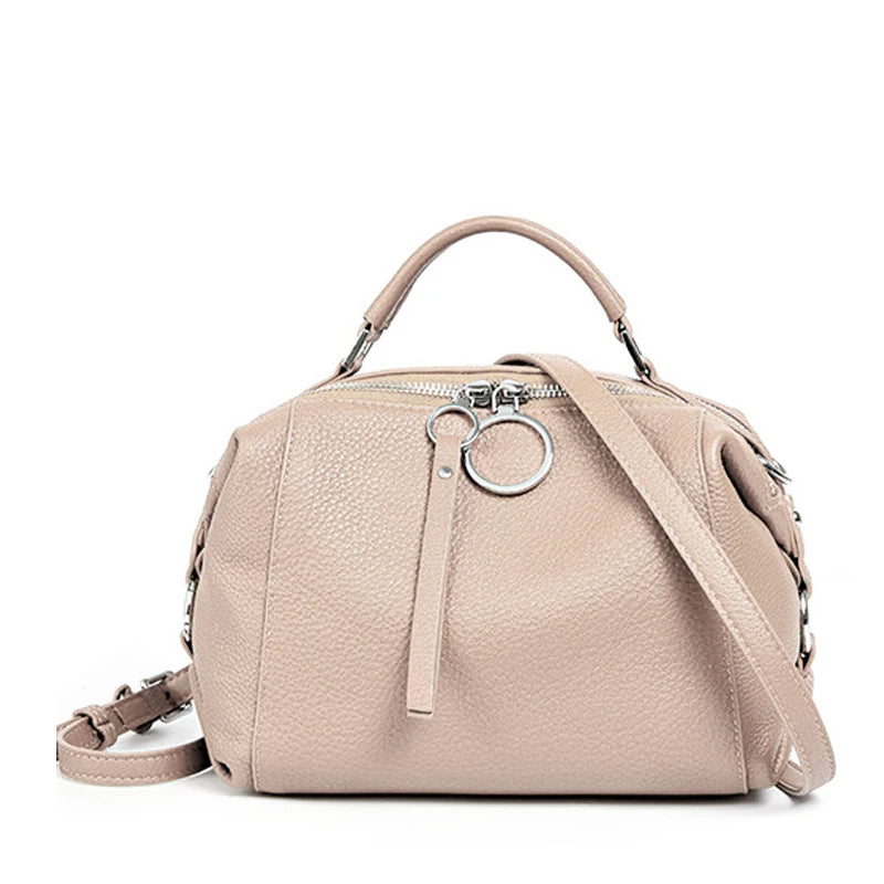 Zency Women's Designers Handbag Genuine Leather Cowhide Crossody Ladies Shoulder Top Handle Satchel 2026 Pillow Bags Shopper