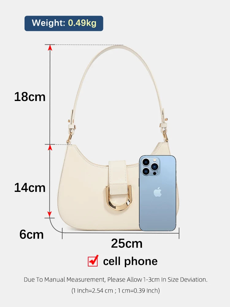 Zency Women's Brown Leather Shoulder Bag Luxury Designer Handbag Fashion Ladies Top Handle Crossbody Bag for Dating Shopper