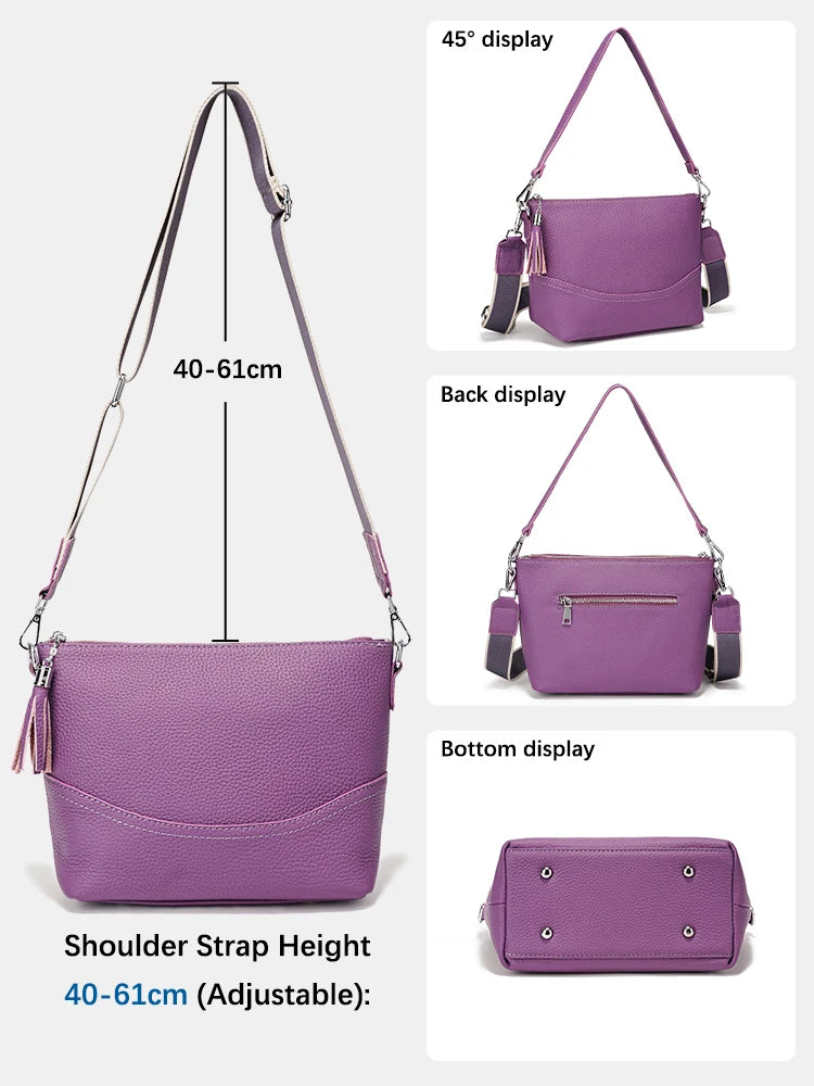 Zency Womens Purses and Handbags Designer Leather Crossbody Bag Ladies Fashion Hobo Shoulder Bag with Adjustable Strap Large Bag