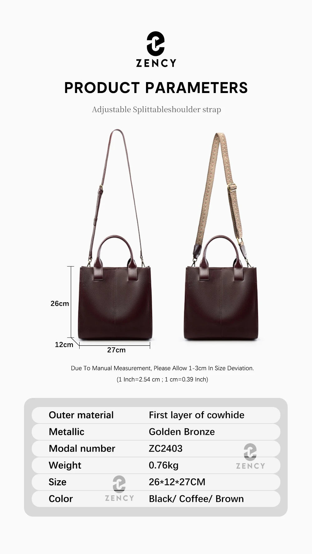 Bolsa Feminina Bucket Clarice Café
