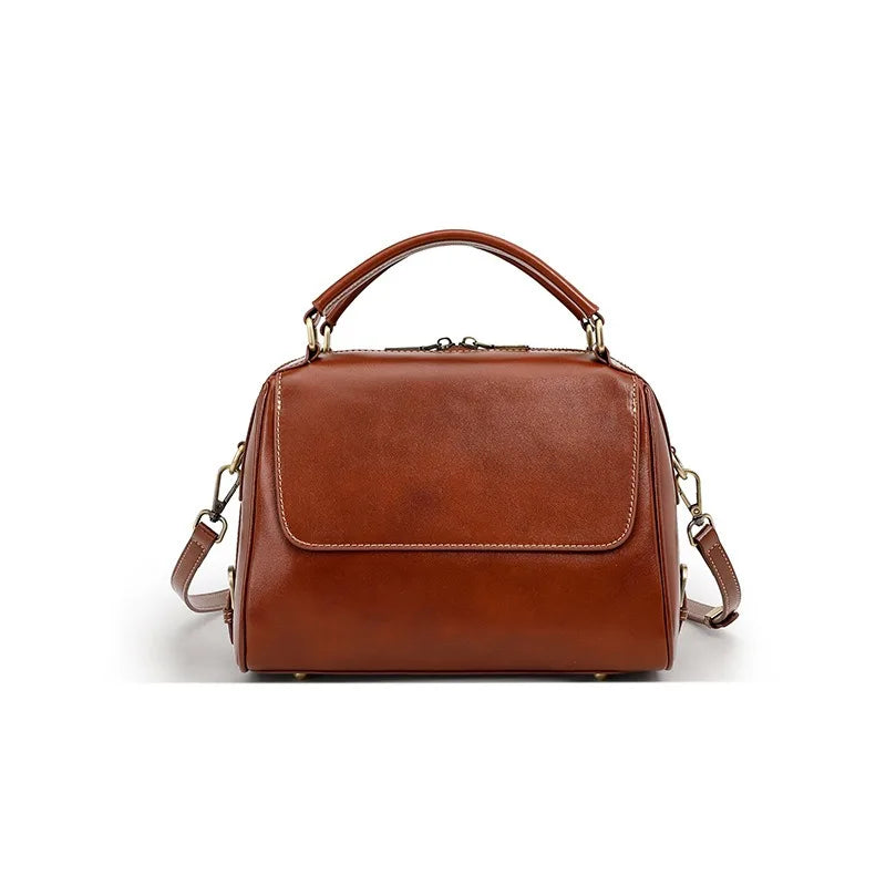 Zency Genuine Leather Women's Handbag Casual Work Tote Bag Designer Crossbody Satchel Wide Strap Large Capacity Shoulder Bag Sac